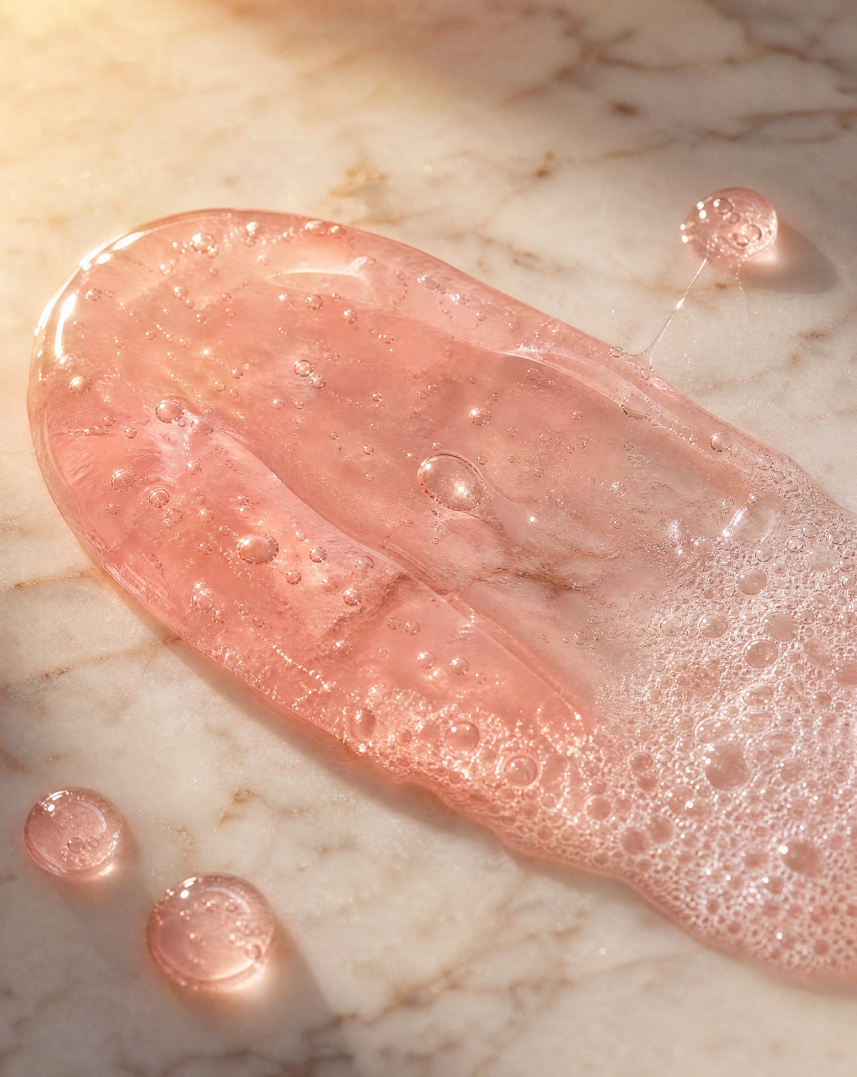 The gel lathers softly and holds its shape